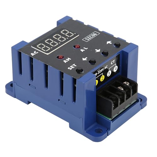 Digital AC Ammeter 0.3-50A Upper Lower Limit Alarm Delay Relay for Industrial Supplies (10A)