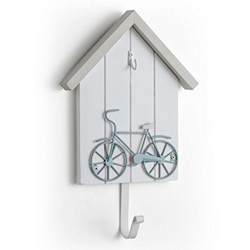 Brandani – Patère/Porte-clés passeggiandoinbicicletta Blanc MDF