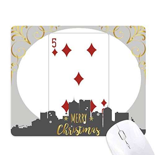 Tapis de souris en caoutchouc diamond 5 cartes tendance tapis de bureau la nuit de noël