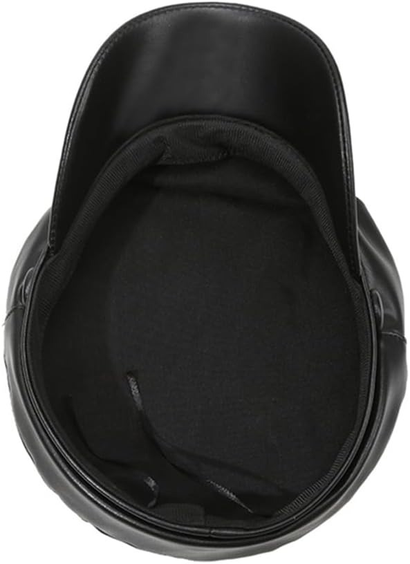 PU Leather Newsboy Cap Women Train Conductor Hat Baker Boy Cabbie Chauffeur Flat Style Visor Beret Autumn Spring Winter