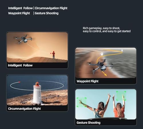 Image of Heattack Olly'S-Drone-With-4K-Camera-Wifi-FPV-1080P-HD-Dual-Foldable-RC-Drone-Altitude-Hold-Headless-Mode-Visual-Positioning-Auto-Return-App-Control-Multicolor-4 (DN7)