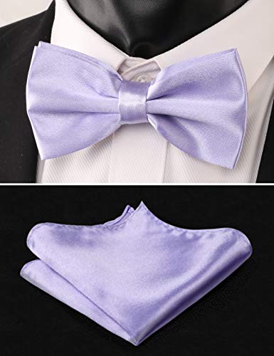 Image of Alizeal Mens Multicolored Silk Solid Cummerbund Bow Tie Set