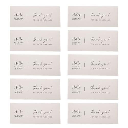 Tofficu 50pcs Adhesive Sealing Stickers for Present Boxes Rectangular Box Label Stickers Self-Adhesive Packaging Supplies and Paste for Home and Office Organization