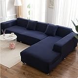 Funda para sofá elástica, Azul Oscuro)
