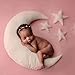 Haokaini Puntelli Fotografia per Bambini Neonato Ragazzo Ragazza Falce di Luna in Posa Cuscino E Stelle