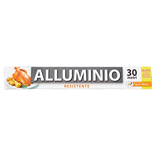 Avvertenze - Materiale destinato al contatto con gli alimenti a temperatura ambiente per massimo 24 ore e senza limiti di tempo a temperatura refrigerata. - Non idoneo al contatto con alimenti fortemente acidi come aceto e succo di limone o fortemente salati (DM 18/4/07 n 76). - Non porre l'alluminio a contatto con parti elettriche e fiamme dirette. - Non utilizzare per coprire cibi umidi contenuti in recipienti di metallo. - Utilizzare solo nei forni a microonde che ne consentono l'uso. Modalit d'uso Forno tradizionale Conservazione Freezer Frigorifero