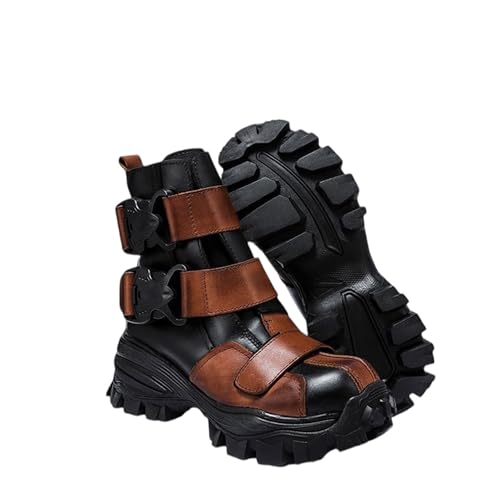 Bottes moto cuir véritable homme finies les semelles plates