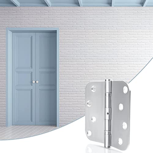 Bartuda Hinges, 3 Pack Door Hinges Stainless Steel Hinges 4 Inch Heavy Duty Hinge Ball Bearing Door Hinge With Rounded 5/8-Inch Radius Corners Thickness 3Mm Hinges Heavy Duty Exterior Door Hinges thumb #6