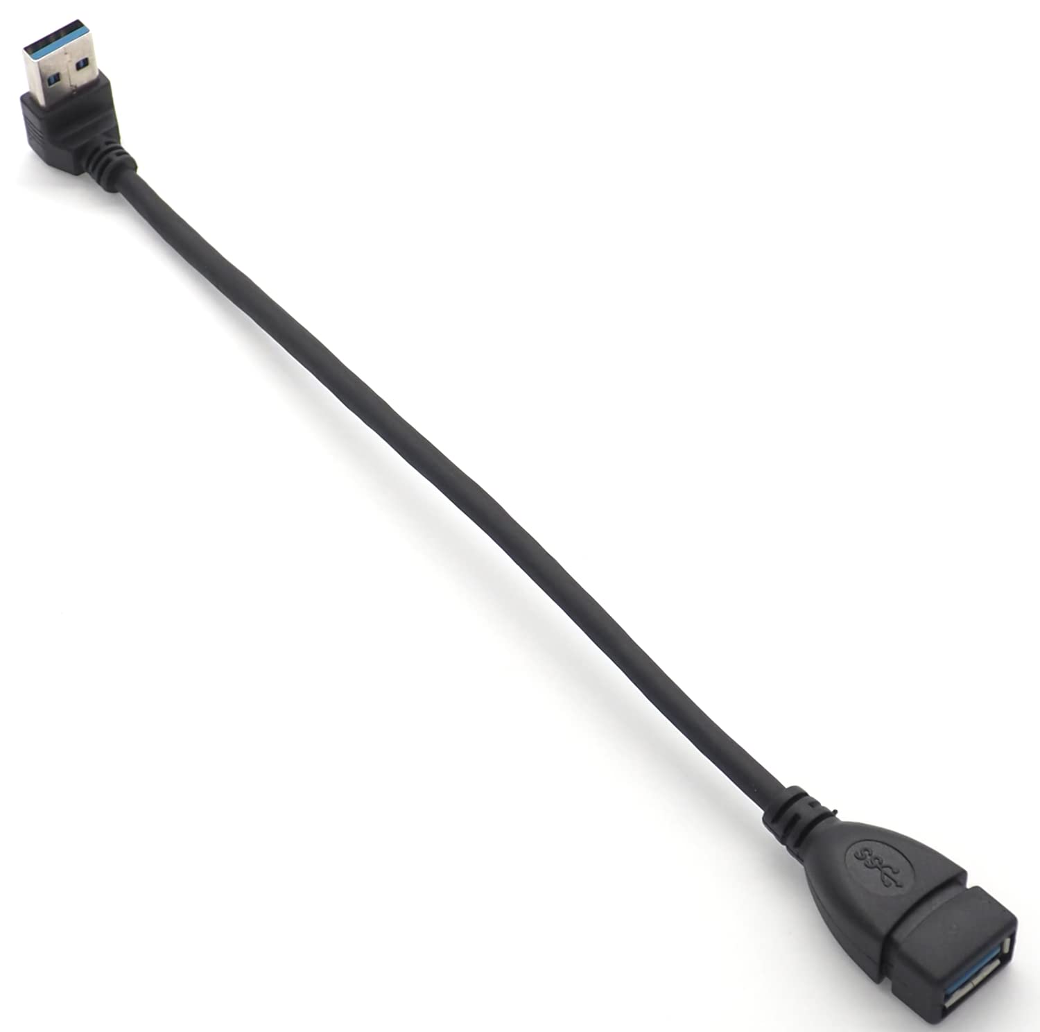 オーディオファン USB3.2 Gen1 L字 延長ケーブル USB-A オス - メス