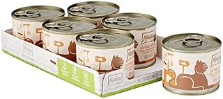 MjAMjAM - premium wet food for cats - trial pack, pack of 6 (6 x 200 g), grain-free with extra meat