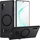 TIANNIUKE Magnetic Case for Samsung Galaxy Note 10,Compatible with MagSafe,Adjustable Kickstand,Translucent Matte Anti-Fingerprint,Shockproof Protective Phone Case
