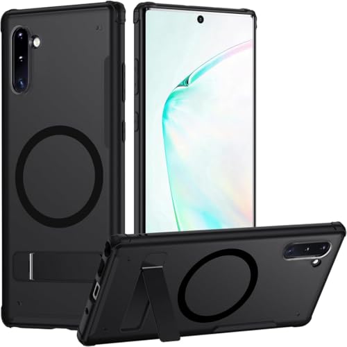 TIANNIUKE Magnetic Case for Samsung Galaxy Note 10,Compatible with MagSafe,Adjustable Kickstand,Translucent Matte Anti-Fingerprint,Shockproof Protective Phone Case