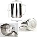 Buytra Stainless Steel Milk Frothing Pitcher 12 oz Coffee Chocolate Shaker Duster Icing Sugar Powder Cocoa Flour Sifter 16 Pieces Cappuccino Barista Coffee Art Stencils Pen