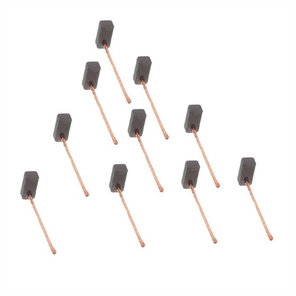 ApuaVireo&Co 10 piezas de repuesto for escobillas carbón motor eléctrico (tamaños: 4 x 5 mm, 6,3 12, 9, 25 mm)(9X16X18mm)