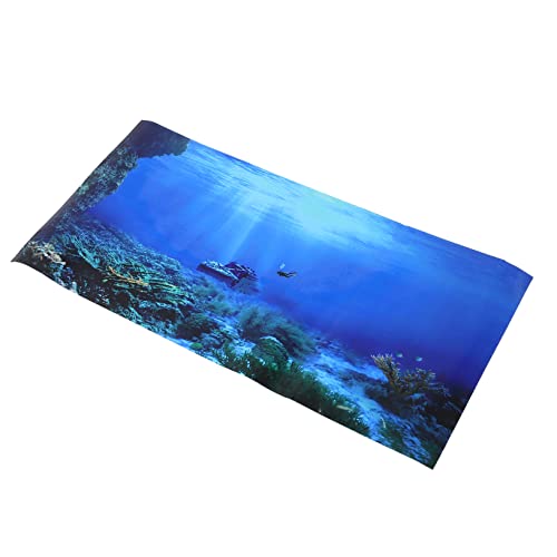 COSMEVIVI 水槽の背景紙 植物 空気 水槽の絵飾り 蓋 バックグラウンド フィーダ 人工的な 水族館 砂 装飾 海の背景の下で スポンジ ネット 水槽の壁紙 飾る 魚のエサ ボウル 金魚 論文