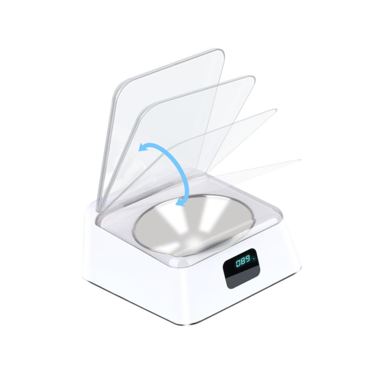 Toyvian Dispensador de Comida Automático para Mascotas con Inducción por Infrarrojos Cuenco Inteligente con Apertura Automática Capacidad Grande y Base Antideslizante para Gatos y Perros
