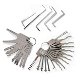 SANHOOII Notfall Türöffnungswerkzeug Set Backup – Schlossöffner für Anfänger & Profis, Dietrich Reparaturwerkzeug Geeignet für Elektroautos, Autotüren, Aktenschränke und Türen