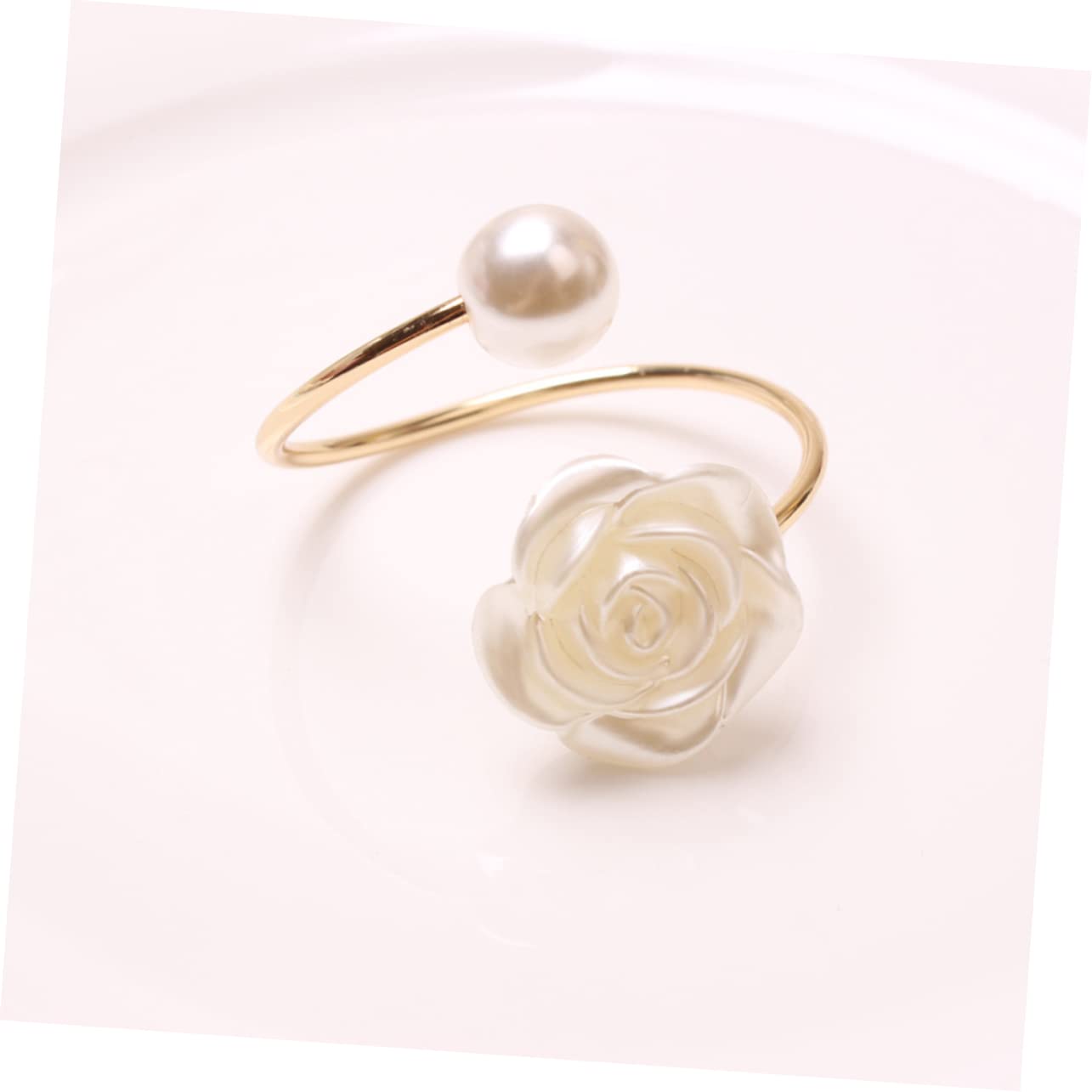 Mobestech 18stücke Teiliges Alloy Napkin Mit Perlen Und Rosen-Design Serviettenringe Für Hochzeiten Weihnachten Partys Und Besondere Anlässe