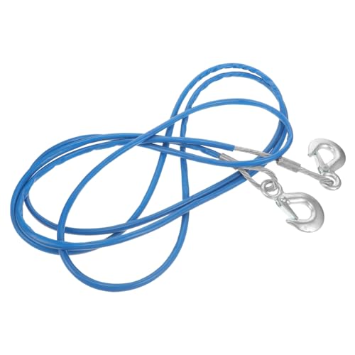 Happyyami 4M Car Tow Dolly Heavy Duty Towing Strap Pull Rope with Hook Emergency Tow Rope for Cars Durable Wire Construction for Secure Hauling and Reliable Performance