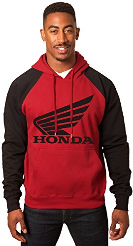 JH DESIGN GROUP Men’s Honda Wing Logo Hoodie a Sweatshirt for Men in Red & Black