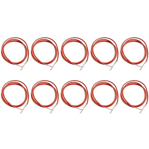 Ehwisbe 10X Sensor de Temperatura PT1000 de 2 Hilos Termistor Recubierto de Gel de Silicona Sonda de 1,5 Metros 45 mm x 5 mm -50-180 Centígrados RTD