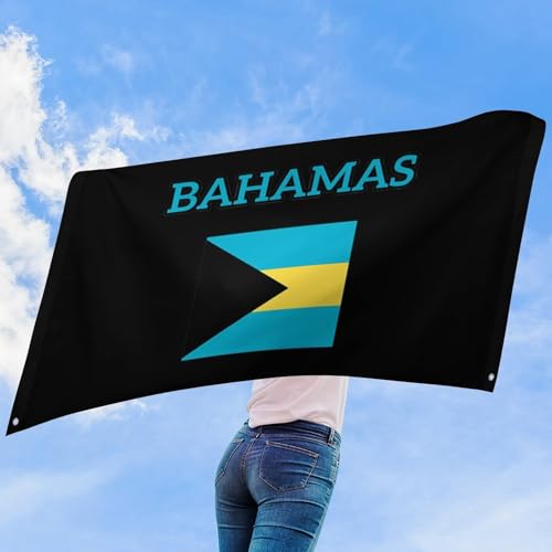 Bandera de las Bahamas para fiestas caribeñas y decoración de patios 8