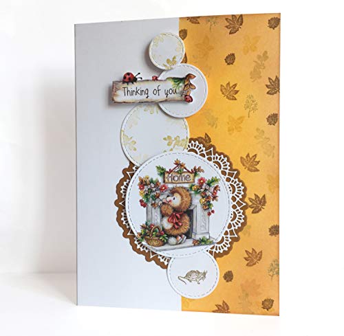 Hedgehog Friends Collection, Paper Craft Pads, Card Making Kit, Makes 80 Card Toppers, Works with Dies - Thumbnail 7