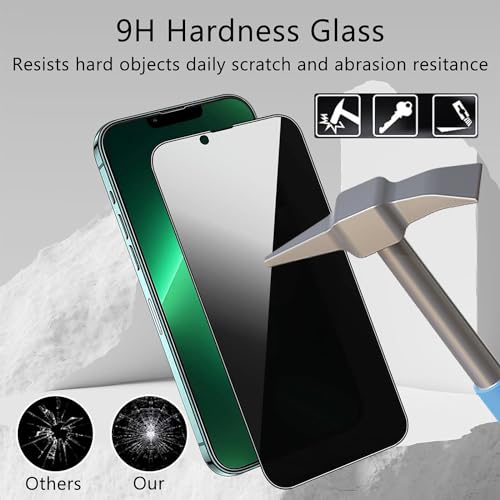 Image of 2-Pack Privacy Screen Protector for iPhone 13 Pro Max - Anti-Spy, Anti-Scratch, Anti-Shatter, Bubble-Free