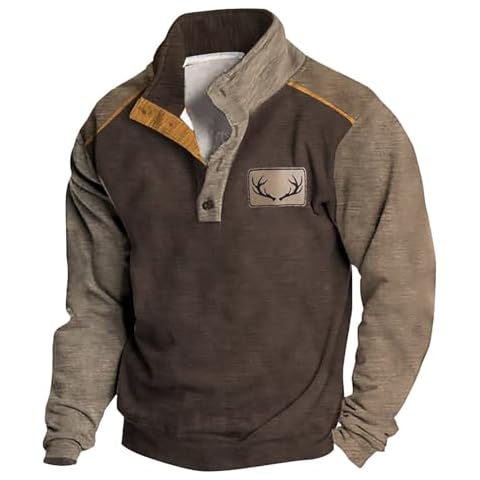 QWENTMTNTY Half Zip Hoodie Men, Camo Sweatshirt for Men, Men Cowboy Hoodie Fleece 1/4 Quarter Zip Pullover Vintage Aztec Graphic Western Hoodies for Men Casual Fall Vintage Sweatshirt Cover