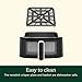 Cuisinart Air Fryer, 6-Quart Basket Large Fryer with 5 Cooking Functions to Roast, Bake, Broil, Air Fry and Keep Warm, 5 Airfryer Presets, Dishwasher-Safe Parts, AIR-200, Stainless Steel & Black