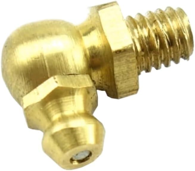 90 Degree Elbow, Brass Elbow, 5PCS Brass Grease Nipple Oil Mouth Grease Nipple 90 Degree Male Elbow Butter Gun Fittings Metal Elbow(Size:M12 X 1) (Size : 1/4""), 0.25 Inch