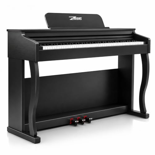 ZHRUNS Digital Piano, 88 Key Weighted Keyboard Piano,Full-size Electric Piano Keyboard with Sheet...
