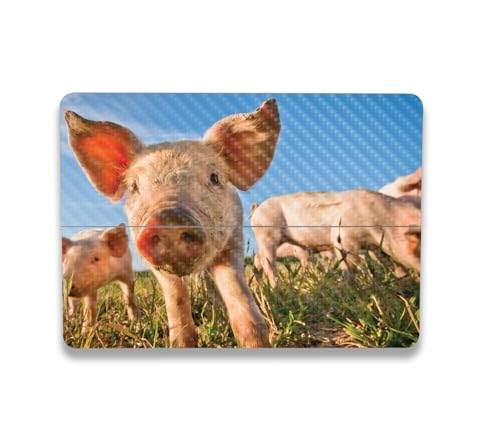 Image of MightySkins Carbon Fiber Skin Compatible with Microsoft Surface Laptop Studio 2 (2023) Full Wrap Kit - Pig Face | Protective, Durable Textured Carbon Fiber Finish | Easy to Apply | Made in The USA