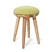 WGWJ Kreativer Esstischhocker aus Holz, stilvoller niedriger Hocker, multifunktionaler Frisierstuhl (Farbe: grün, Größe: L)