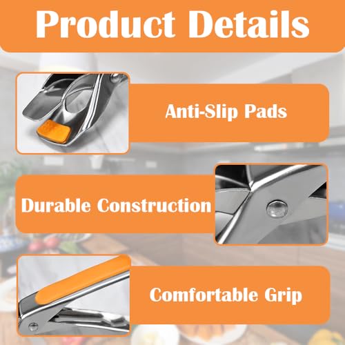2 Pcs Silicone Kitchen Tongs, Heat-Resistant & Non-Scratch Food Tongs, Stainless Steel Core with Soft-Tip Grippers for Cooking, Baking, Frying, Serving Salads, Pasta - Dishwasher Safe - Image 4
