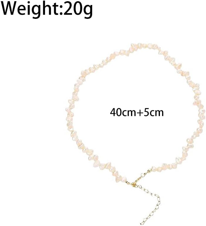 Baroque Seed Pearl Choker Necklace for Women 14K Gold Irregular Vintage Pearl Beaded Necklace Minimalist Beads Choker Wedding Christmas Accessory - Image 2