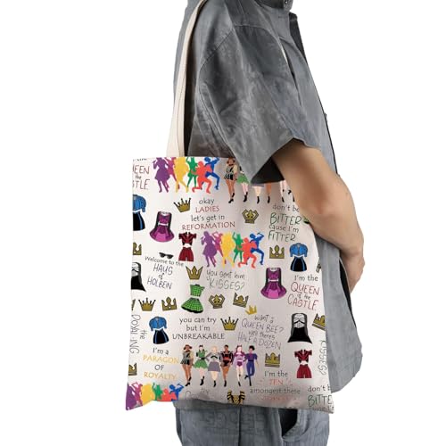 FEELMEM Six The Musical Inspired Gift Broadway Queen Tote Bag Six Queen Musical Fans Broadway Lover Gift, Beige - Image 3