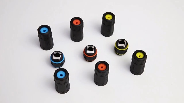 Image of IP68 Waterproof RJ45 Coupler, Shielded Pure Copper Waterproof Ethernet Coupler, IP68 Waterproof Ethernet Outdoor LAN Cable Connector for Cat5, Cat5e /Cat6 /Cat7 /Cat8 Ethernet Cable (Black 2 Pack Female)