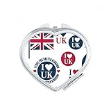 Caractéristique: motifs imprimés en couleur sur un insert métallique à l'avant du miroir compact. Ouvre avec deux miroirs en verre.