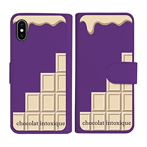 sslink iPhone17 Pro Max アイフォン17プロマックス 対応 手帳型 パープル ケース ホワイトチョコレート スイーツ ダイアリータイプ 横開き カード収納 フリップ カバー