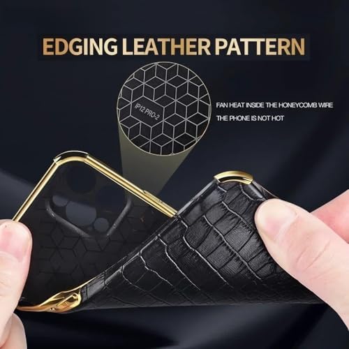 Coque Samsung Galaxy A34 étui similicuir noir motif crocodile silicone - 6