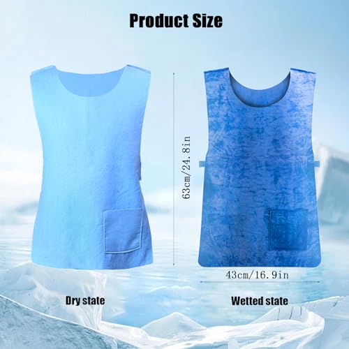 Cooling Ice Vest for Men Women,PVA Water Activated Evaporative Cool Cold Vest for Hot Weather Working Running2