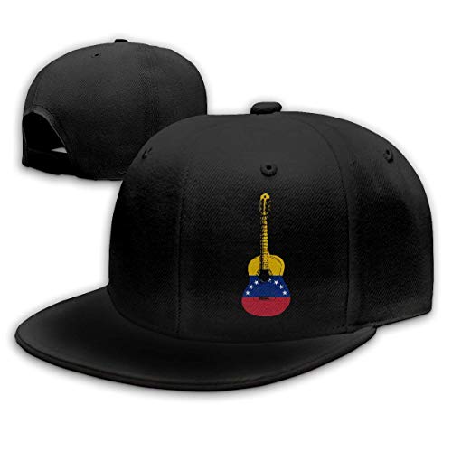DAIAII Hombre Mujer Gorras de béisbol, Venezuela Flag Guitar Art Unisex Adjustable Plain Baseball Cap Dad Hat