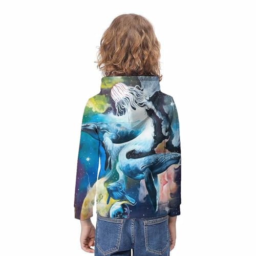Sweat à capuche enfant pour le collège et pull décontracté 3D - 4