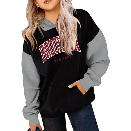 Pull en polaire à manches longues pour enfant avec capuche et imprimé de couleur