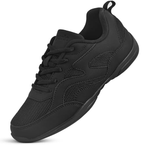 Image of Cheer Shoes for Youth Girls White Cheerleading Athletic Dance Shoes Tennis Sneakers for Competition Sport Training