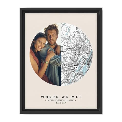 LIME & LOU - Personalized Love Coordinates Custom Acrylic/Metal/Canvas Wall Art (Portrait, Premium Metal)