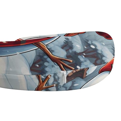 Almohada de viaje espuma viscoelástica tamaño único U miniatura 4