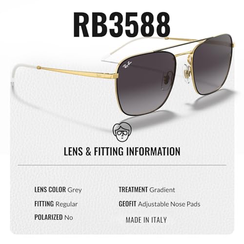 Ray-Ban RB3588 Square Shaped Sunglasses for Men & Women with Official RAYBAN Eyewear Kit4