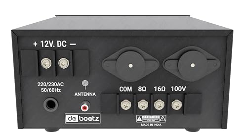 Image of Dabeatz DB-45U Professional Power PA Amplifier with 2 Channel Circuit Power AV Amplifier with Bluetooth /MIC Input /USB /SD Card Slot /FM Radio /AUX Input /Remote Control, Equalizer, Bass, Treble (45 Watt)